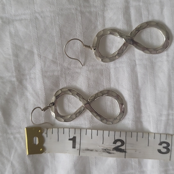 Sterling Silver (925) Infinity Earrings for Sensitive Ears - Picture 3 of 3